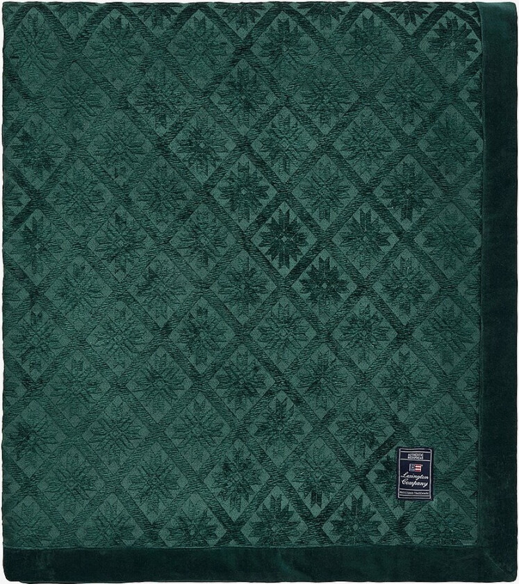 Sengeteppe Jacquard Viskose/bomull - Grønn
