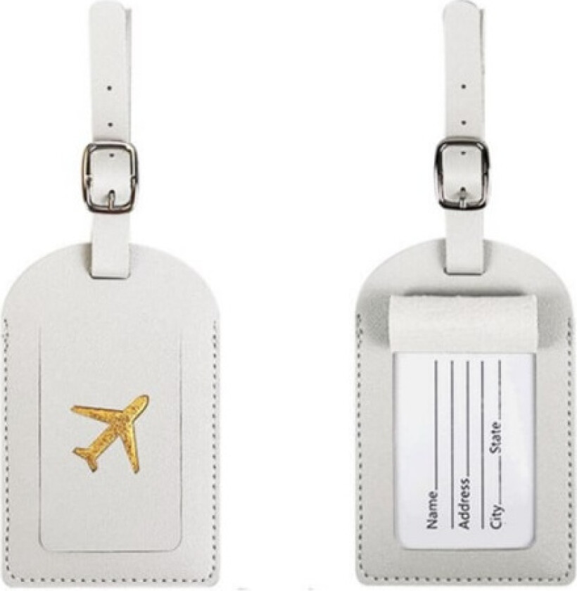 1 stk. Kvinners Menn PU Lær Bagasjelapp Kuffert Identifikasjonsetikett
