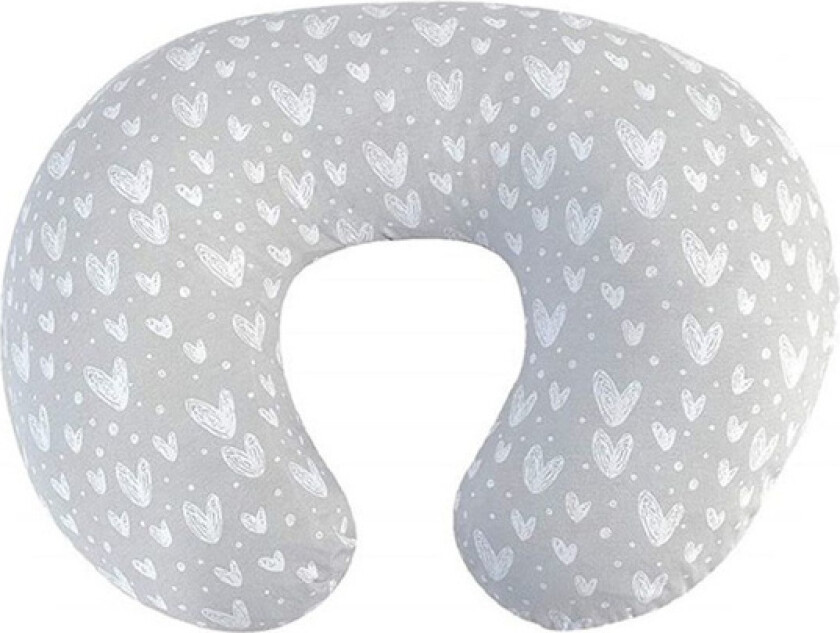 Grå Ammepute - Sidestillingsstøttepute med Love Cover KLB