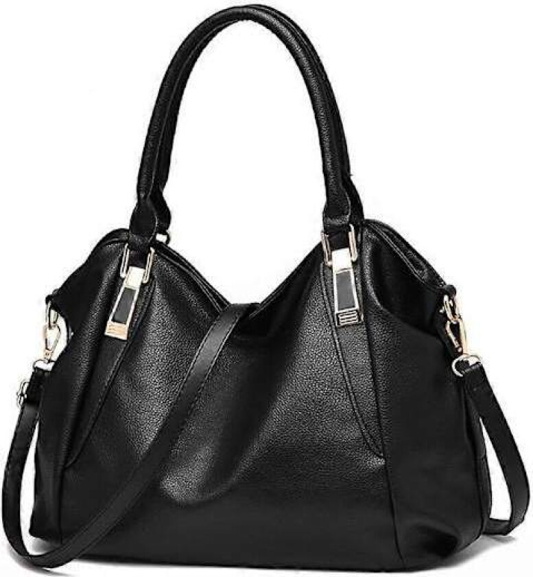 Myk skinnveske stor kapasitet enkelt skulderveske crossbody-veske kvinner{BT}