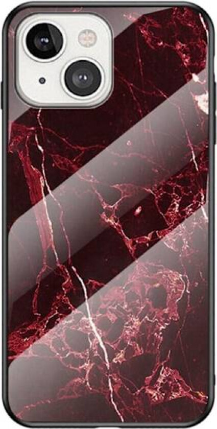 Fantasy Marble iPhone 14 Deksel - Blood Rød Klinkekule