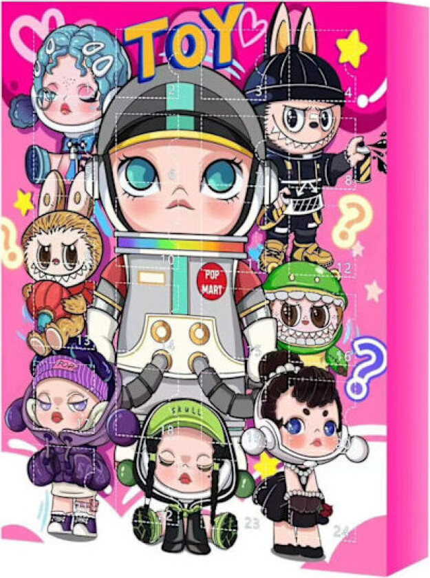 Adventskalender 2025, 24 adventskalender-blindbokser med søte jule- og halloweenfigurer