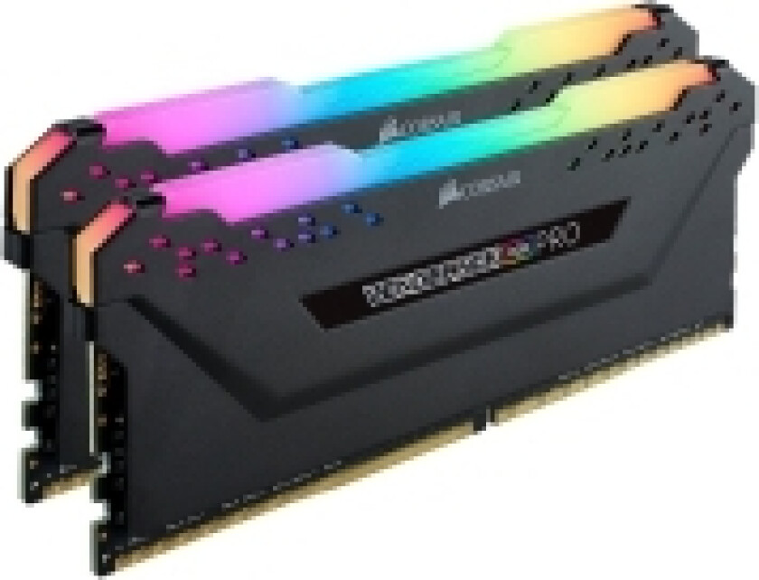 CORSAIR Vengeance RGB PRO - DDR4 - sett - 16 GB: 2 x 8 GB - DIMM 288-pin - 3600 MT/s / PC4-28800 - CL18 - 1.35 V - ikke-bufret - ikke-ECC - svart