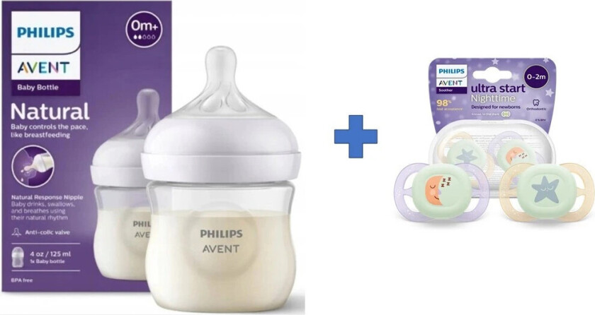 Bilde av Avent Natural Response Tåteflaske - 125 ml, SCY900/01, 0m+ - Gjennomsiktig