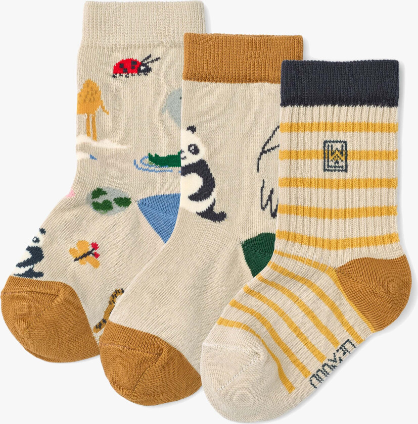 Silas Sokker 3-pakk, Around the world / Sandy, 25-28 - Sokker - Bomull