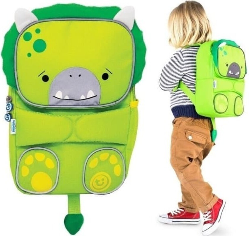 Toddlepak Trunki Dinosaur Dudley-ryggsekk - grønn