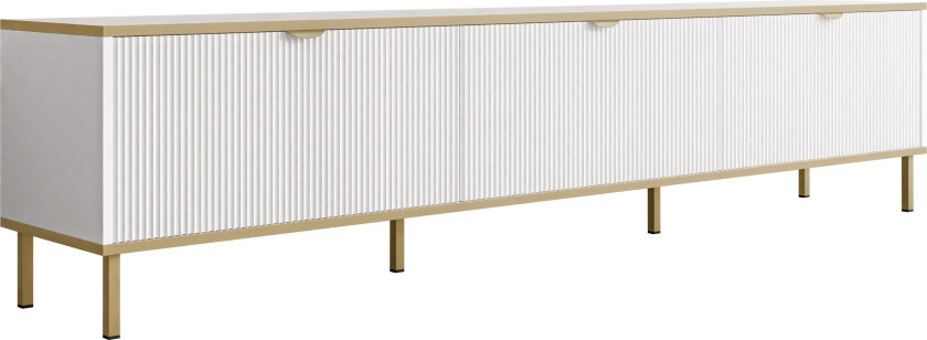 Salmor TV-benk 202 cm - Hvit