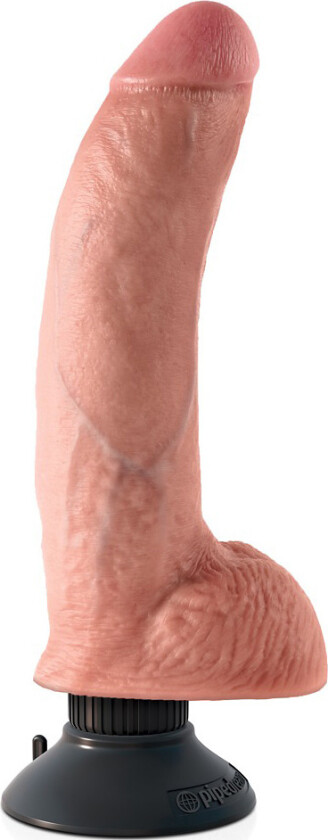 Realistisk Vibrerende Dildo med Testikler 23 cm - Beige