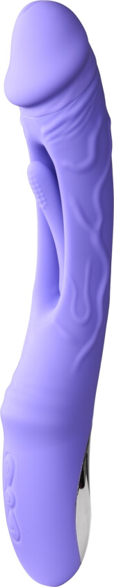 Flax vibrerende dildo med G-punktstimulator 25,1 cm - Lilla