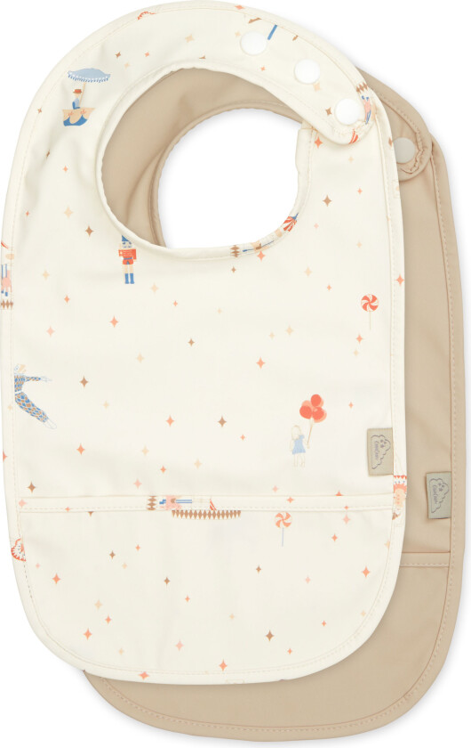 2-pakning Smekke Med Lomme Carousel Carousel 1-3 Y Rød 1-3 år unisex