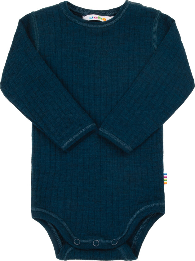Body I Ull Med Lange Ermer Dark Turquoise Dark Turquoise-80 cm Blå 80 cm unisex
