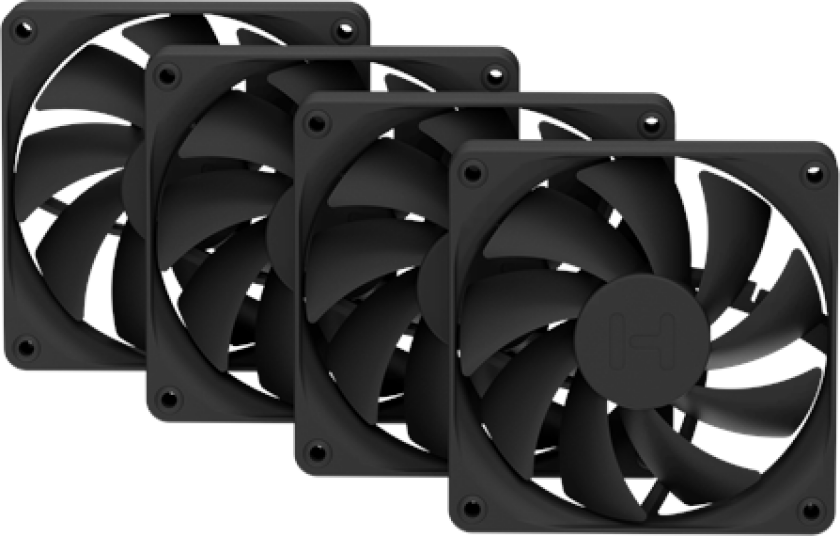FA12 FAN (Pitch Black) - 4-pack - Kabinettvifte - 120mm - Svart - 28 dBA