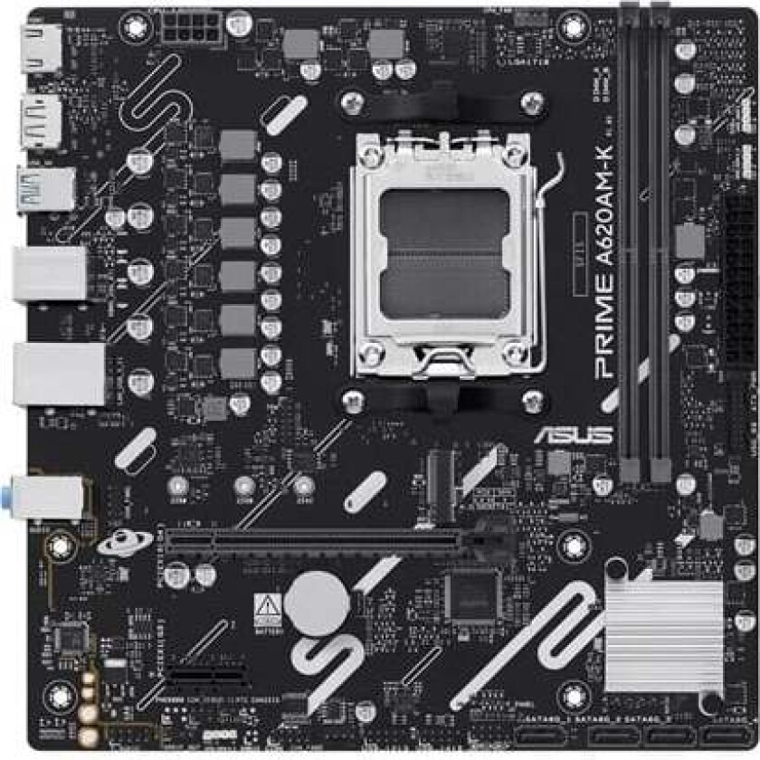 PRIME A620AM-K Hovedkort - AMD A620A - AMD AM5 socket - DDR5 RAM - Micro-ATX