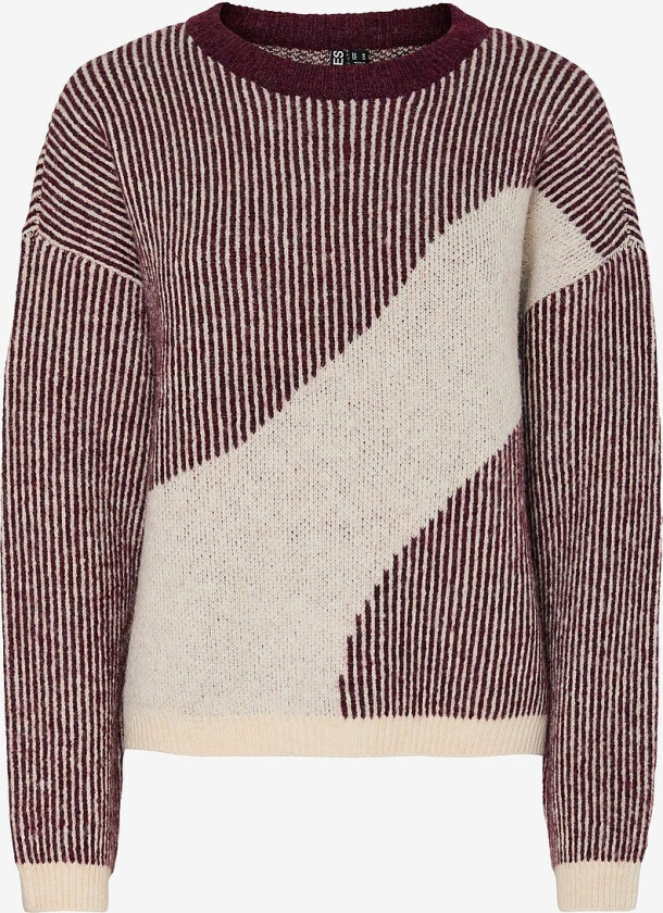 Genser pcLinna O-neck Loose Knit Pwp BC - Rød