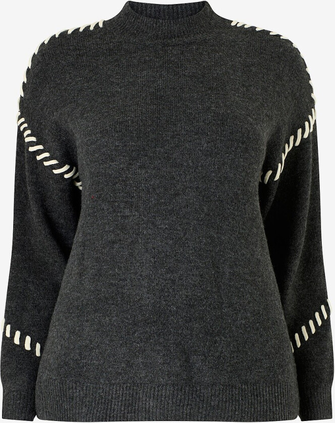 Pullover mLea L/S Stick Pullover - Grå