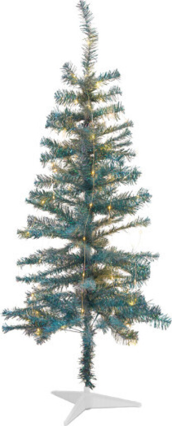 Happy kunstig juletre med lys, grøn, 120 cm