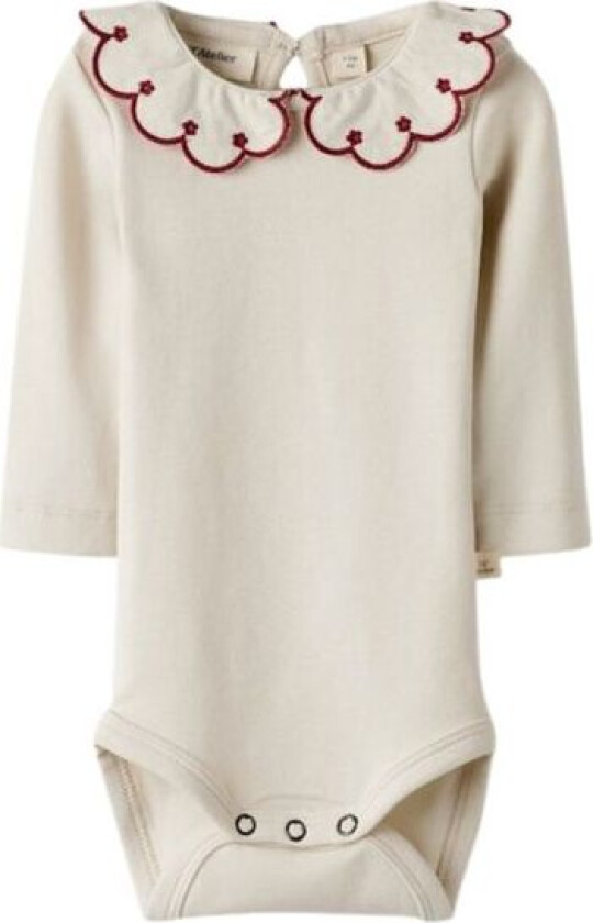 Bilde av Body med Krage Fundo Turtledove/ Red Dahlia