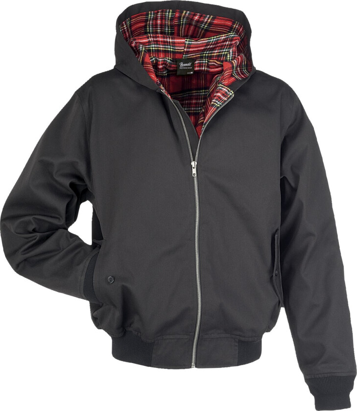 Rockabilly Bomber jakke - Lord Cantebury med hette - S til 5XL - Herrer - svart