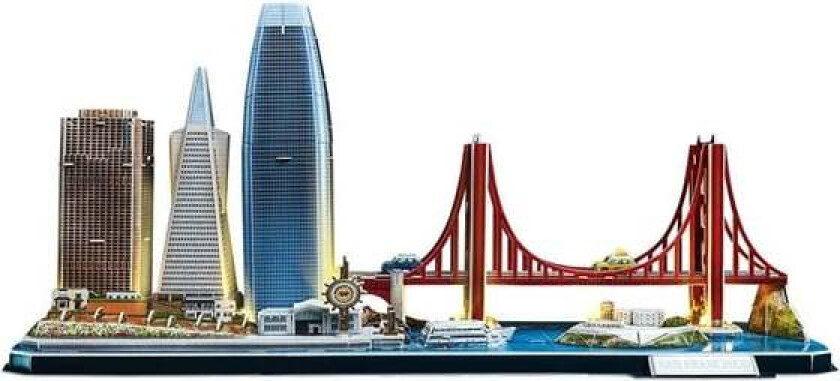 3D Puzzle City Line San Francisco with LED Lighting 3D Puslespill