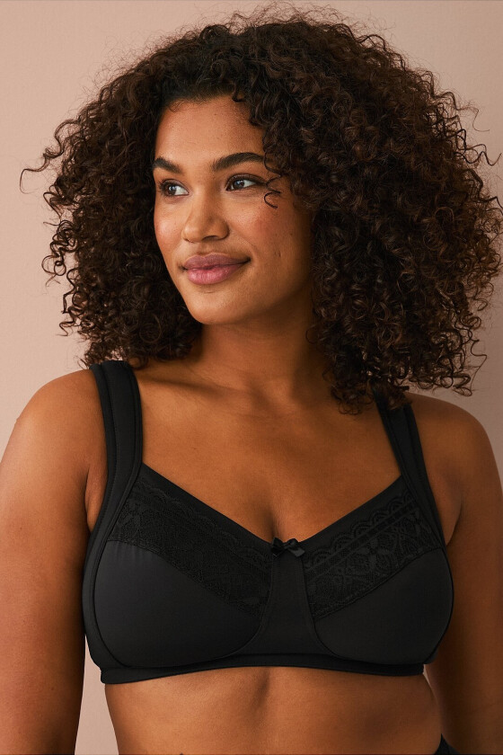 Spile-BH med blonder - Svart