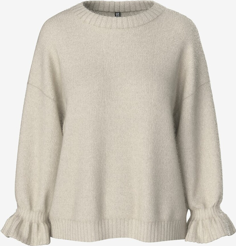 Pullover pcJimma LS O-neck Cuff Knit Pwp BC - Grå