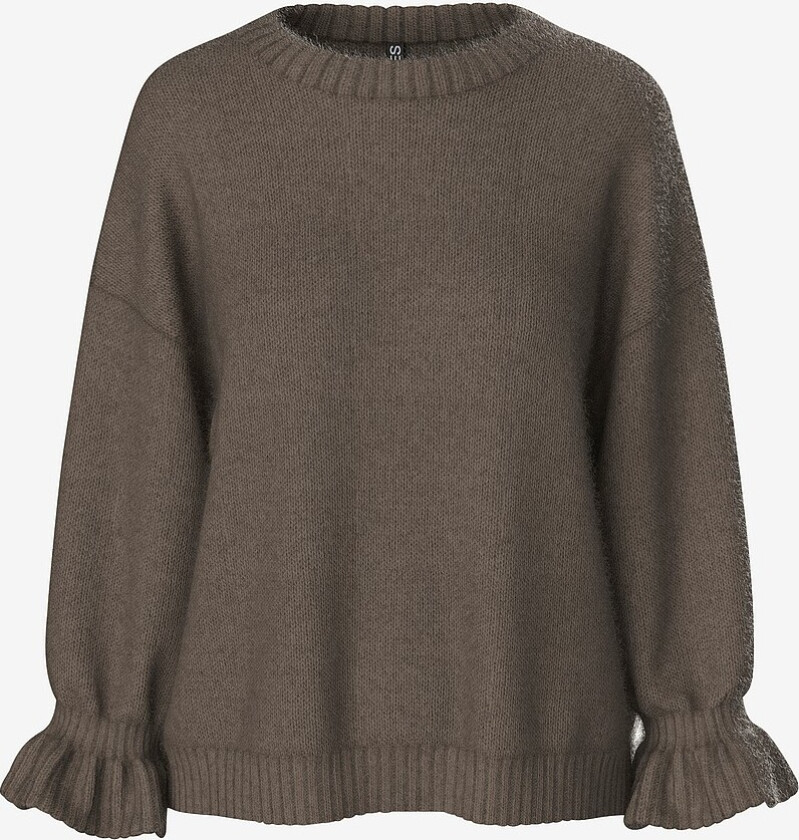 Pullover pcJimma LS O-neck Cuff Knit Pwp BC - Grå
