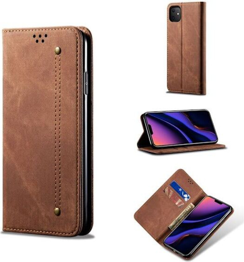 Jeans iPhone 11 Flip case - Kaffe