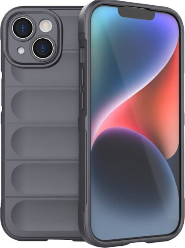 Deksel med mykt grep for iPhone 15 - Mørkegrå