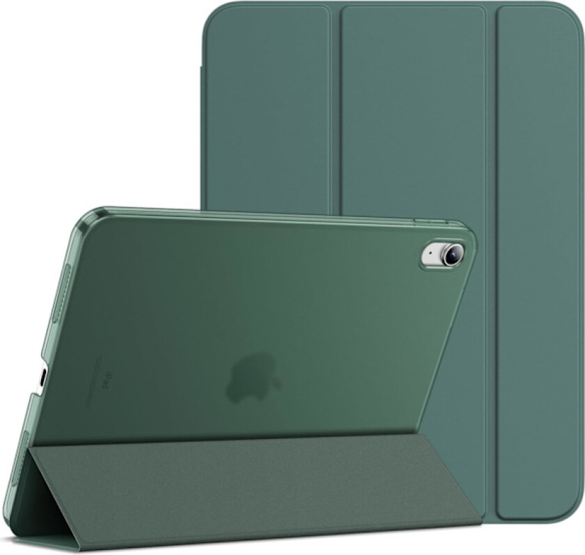REA Deksel Kompatibelt med iPad (A16) 11./10. Generasjon (2025/2022), Slankt Stativ Hardt Bakdeksel Auto Våkne/Sovne Funksjon (Tåkegrønn)