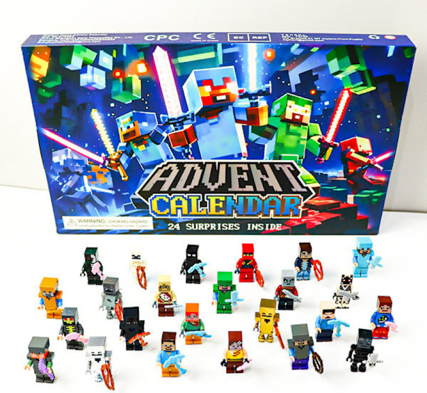 Hot 2025 Adventskalender Minecraft, 24 dagers nedtellingskalender, Adventskalender overraskelsesgave til barn