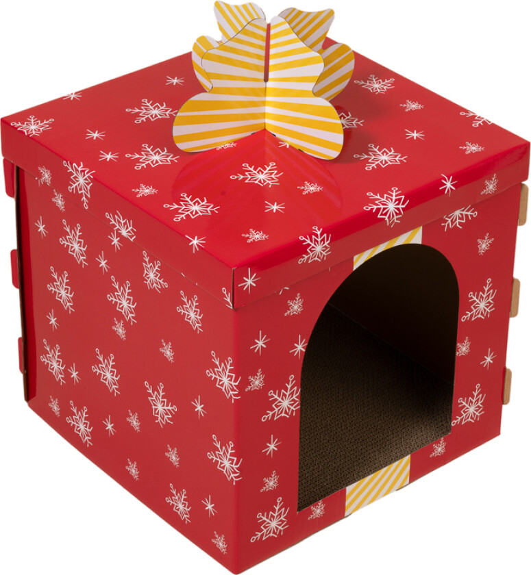 kloremøbel rød gaveeske - L 37,5 x B 37,5 x H 50 cm