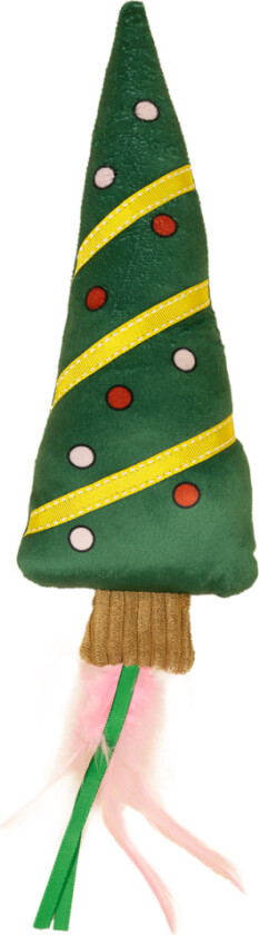 katteleke juletre med bånd - L 42 x B 10 x H 5 cm