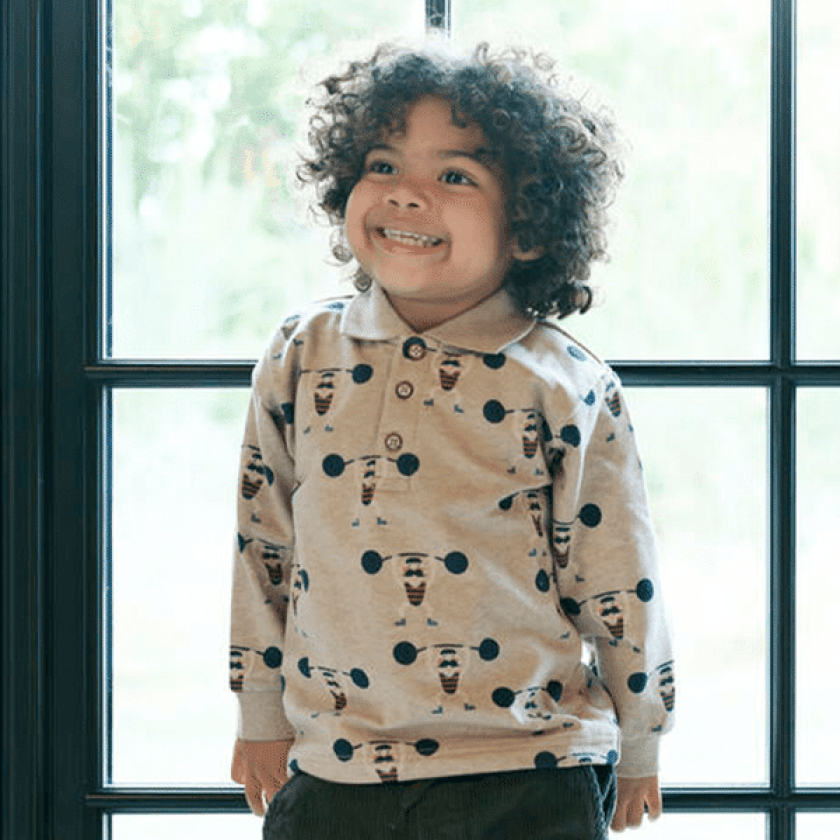 Hust and Claire Hcsune polo genser til barn, Biscuit