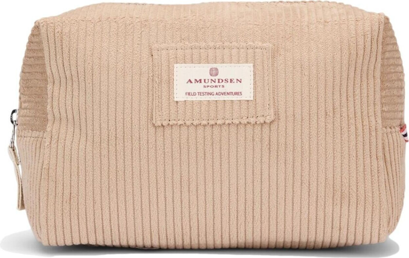 Wash Bag Corduroy Toalettmappe Beige Beige female