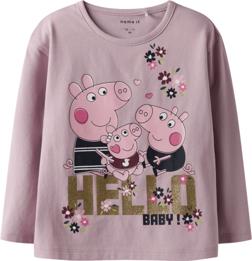 Name It Nmfora Peppa Gris genser, Keepsake Lilac