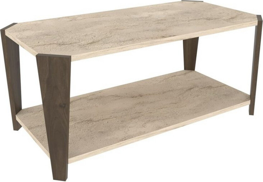 Rylas Stuebord 91 cm - Valnøtt/Travertin