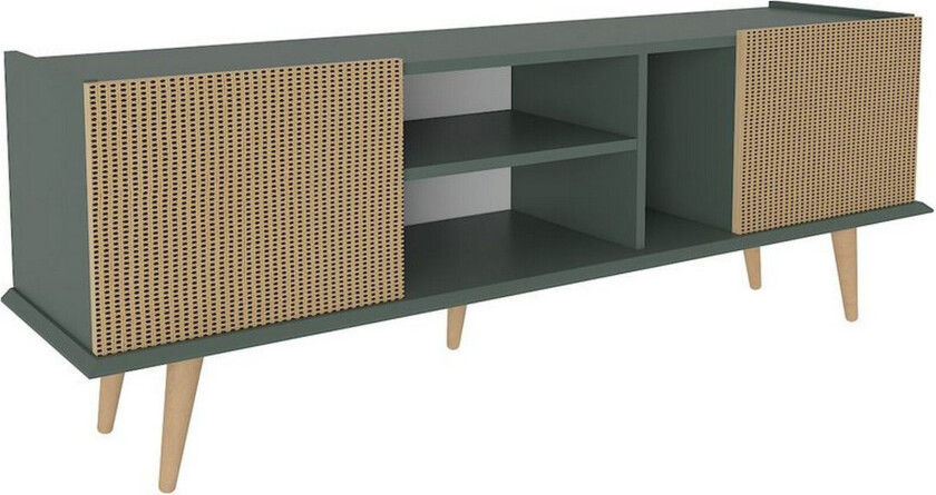 Corvo TV-benk 154,4 cm - Lys Brun/Grønn