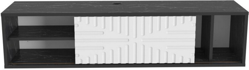 Saller TV-benk 140 cm - Sort/Hvit