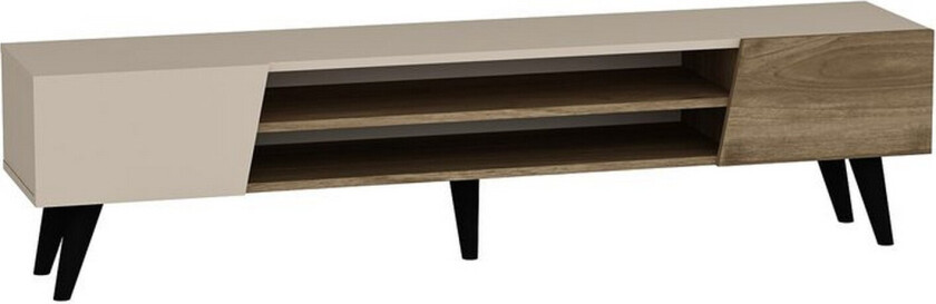 Torin TV-benk 180 cm - Valnøtt/Beige