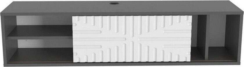 Saller TV-benk 140 cm - Antrasitt/Hvit