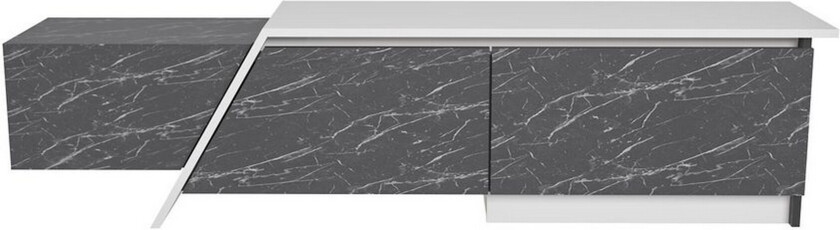 Tavros TV-benk 180 cm - Grå/Hvit