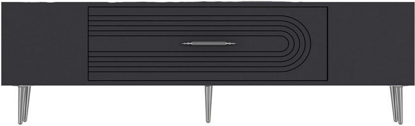 Drova TV-benk 150 cm - Antrasitt/Sølv