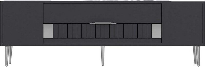 Anira TV-benk 150 cm - Antrasitt/Sølv