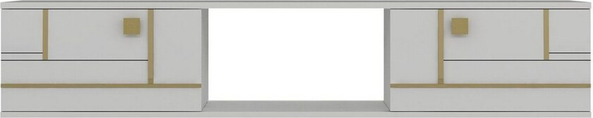 Jorin TV-benk 150 cm - Hvit/Gull