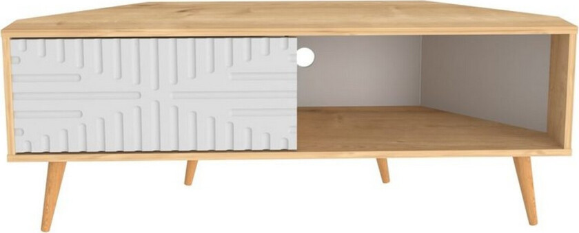 Abbas TV-benk 140 cm - Eik/Hvit