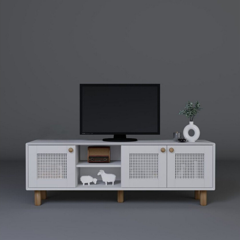 Kuniyoshi TV-benk 160 cm - Hvit