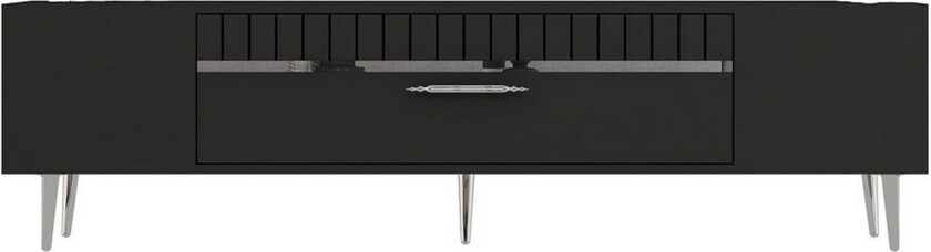 Anira TV-benk 150 cm - Antrasitt/Sølv