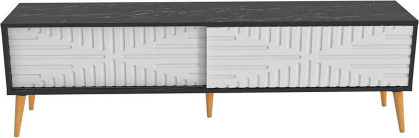 Kalon TV-benk 180 cm - Sort/Hvit