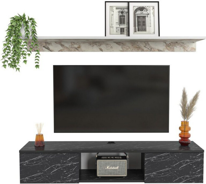 Sovric TV-benk 140 cm - Hvit