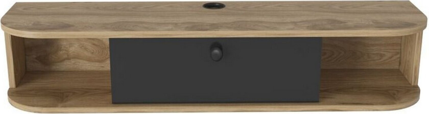 Kalvos TV-benk 120 cm - Sort/Eik